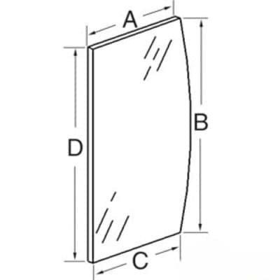Lower Glass Windshield Left Hand