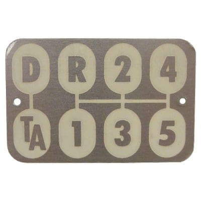 Transmission Shift Pattern Plate