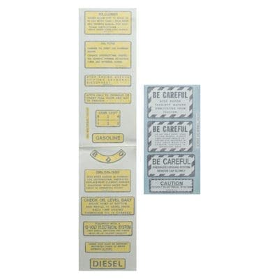 Chassis Decal Set