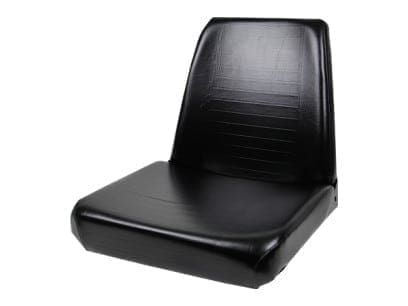 Steel-Pan Seat with Slides (10.5in - LH), Studs (11in), Black