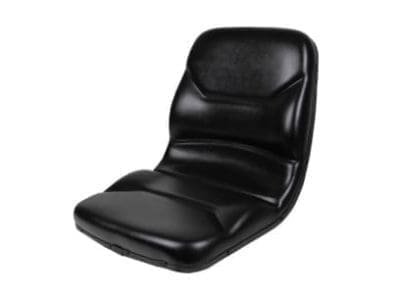 Contoured High-Back Seat, No Slides, Black Vinyl