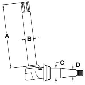 Spindle AR74606H (LH/RH)