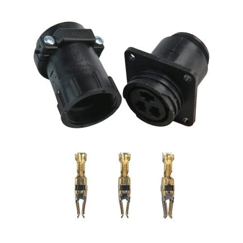3-Pin Amp Flange Receptacle