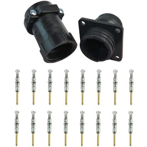 16-Pin Amp Flange Receptacle