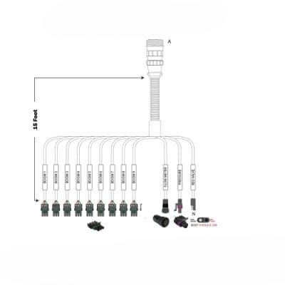 9 Row Liquid Rate Controller Harness