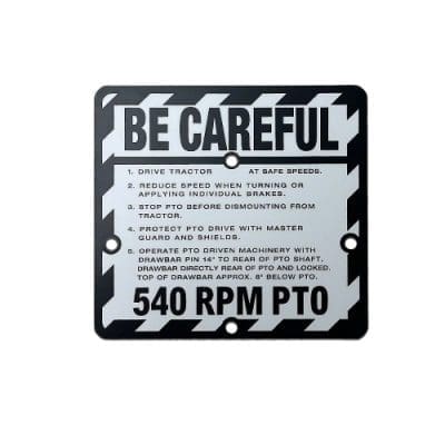 "BE CAREFUL" Plate