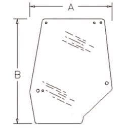 Maxxum Left Hand Upper Door Glass