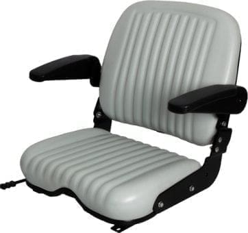 Broad-Base High Back Seat, Grey, Vinyl