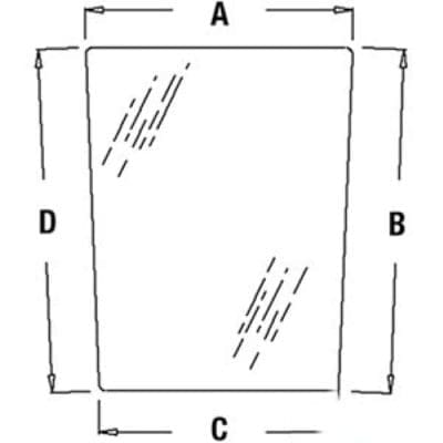 Right Hand Lower Glass Windshield